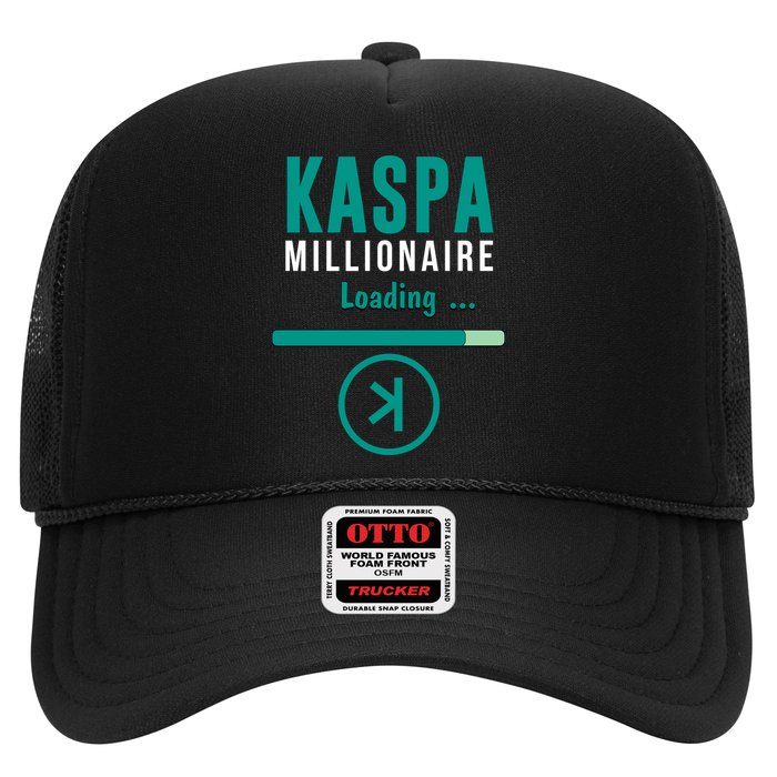 Kaspa Crypto Millionaire Loading Kaspa Miner Digital Bullrun Trucker Hat