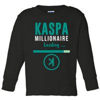 Kaspa Crypto Millionaire Loading Kaspa Miner Digital Bullrun Toddler Long Sleeve Shirt