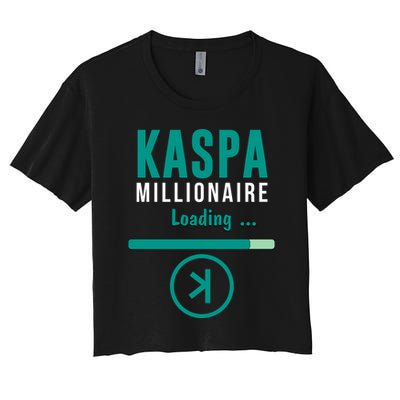 Kaspa Crypto Millionaire Loading Kaspa Miner Digital Bullrun Crop Top