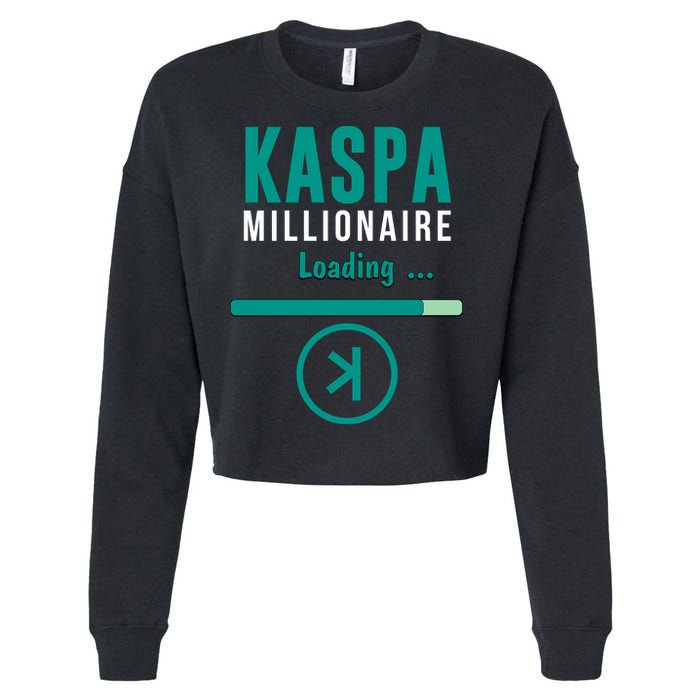 Kaspa Crypto Millionaire Loading Kaspa Miner Digital Bullrun Cropped Pullover Crew