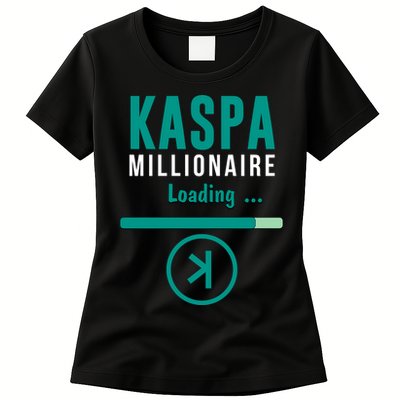 Kaspa Crypto Millionaire Loading Kaspa Miner Digital Bullrun Womens T-Shirt