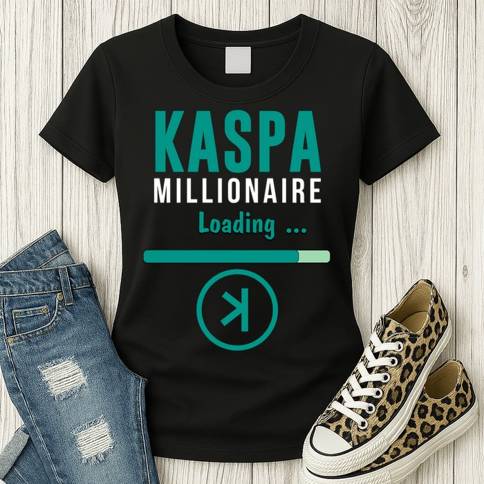 Kaspa Crypto Millionaire Loading Kaspa Miner Digital Bullrun Womens T-Shirt