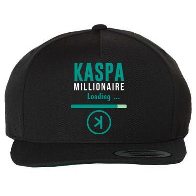 Kaspa Crypto Millionaire Loading Kaspa Miner Digital Bullrun Wool Snapback Cap