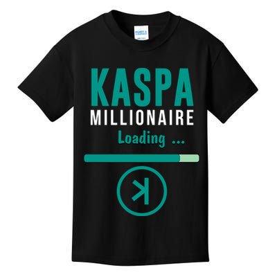 Kaspa Crypto Millionaire Loading Kaspa Miner Digital Bullrun Kids T-Shirt