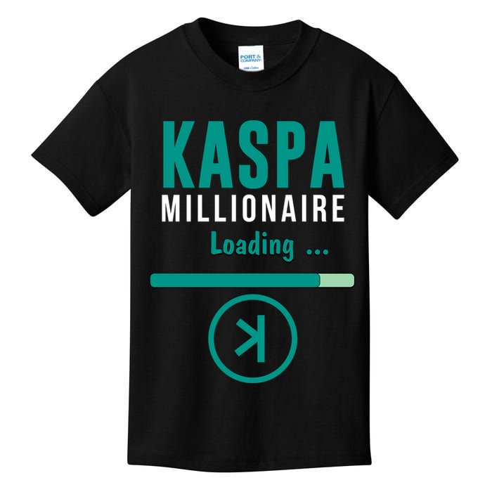 Kaspa Crypto Millionaire Loading Kaspa Miner Digital Bullrun Kids T-Shirt