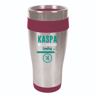 Kaspa Crypto Millionaire Loading Kaspa Miner Digital Bullrun 16oz Travel Tumbler
