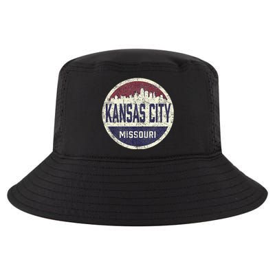 Kansas City Missouri Retro City Skyline Souvenir Cool Comfort Performance Bucket Hat