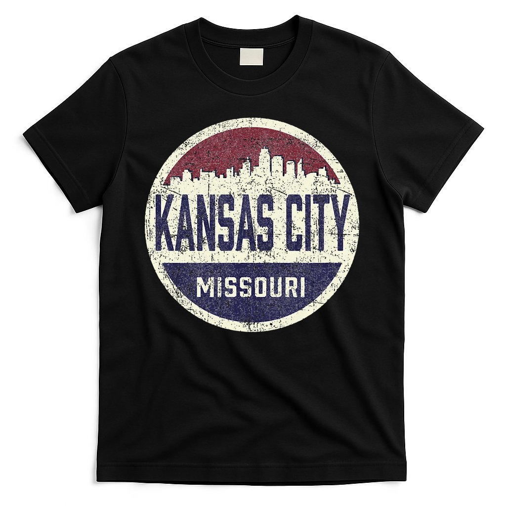 Kansas City Missouri Retro City Skyline Souvenir T-Shirt