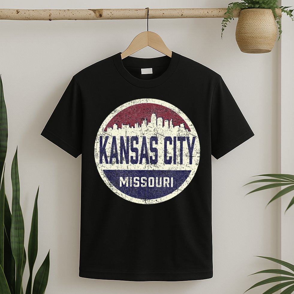 Kansas City Missouri Retro City Skyline Souvenir T-Shirt