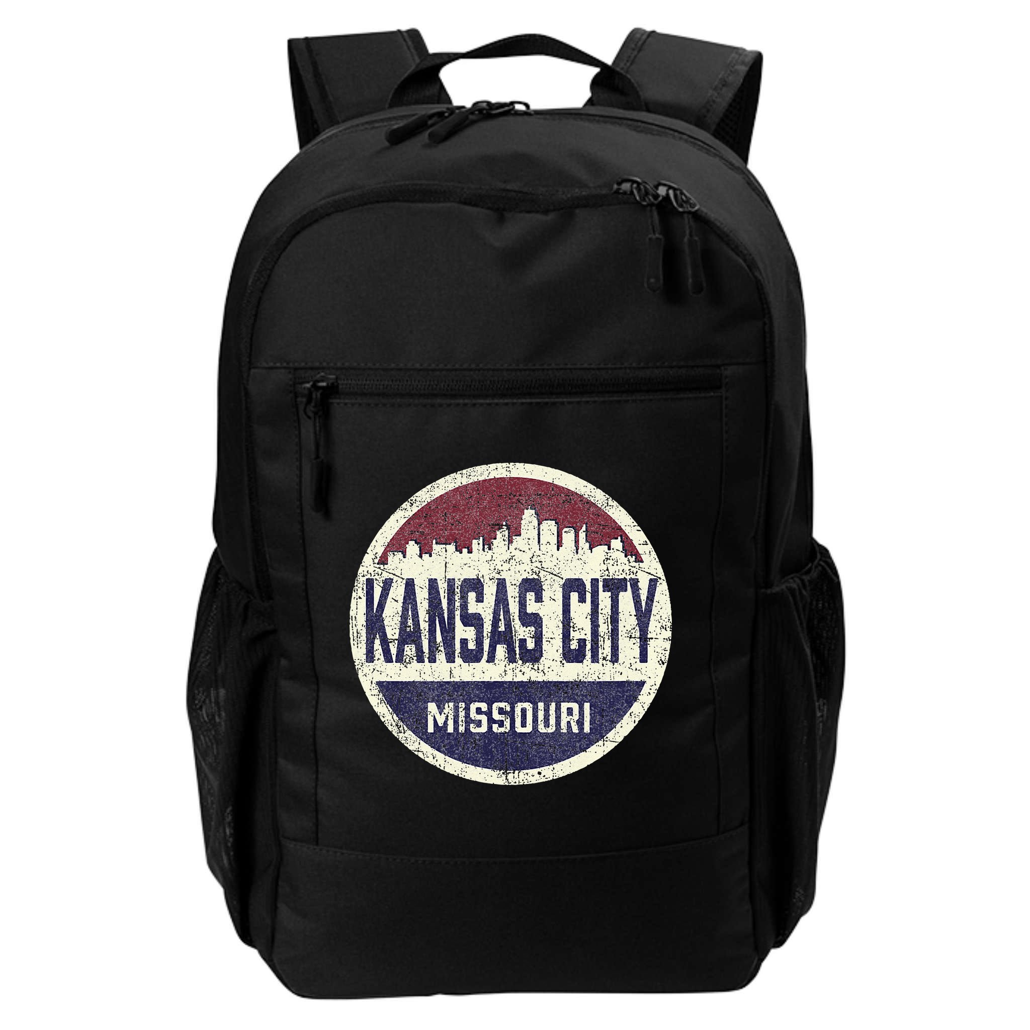 Kansas City Missouri Retro City Skyline Souvenir Backpack
