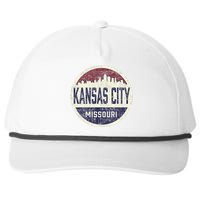 Kansas City Missouri Retro City Skyline Souvenir Snapback Five-Panel Rope Hat