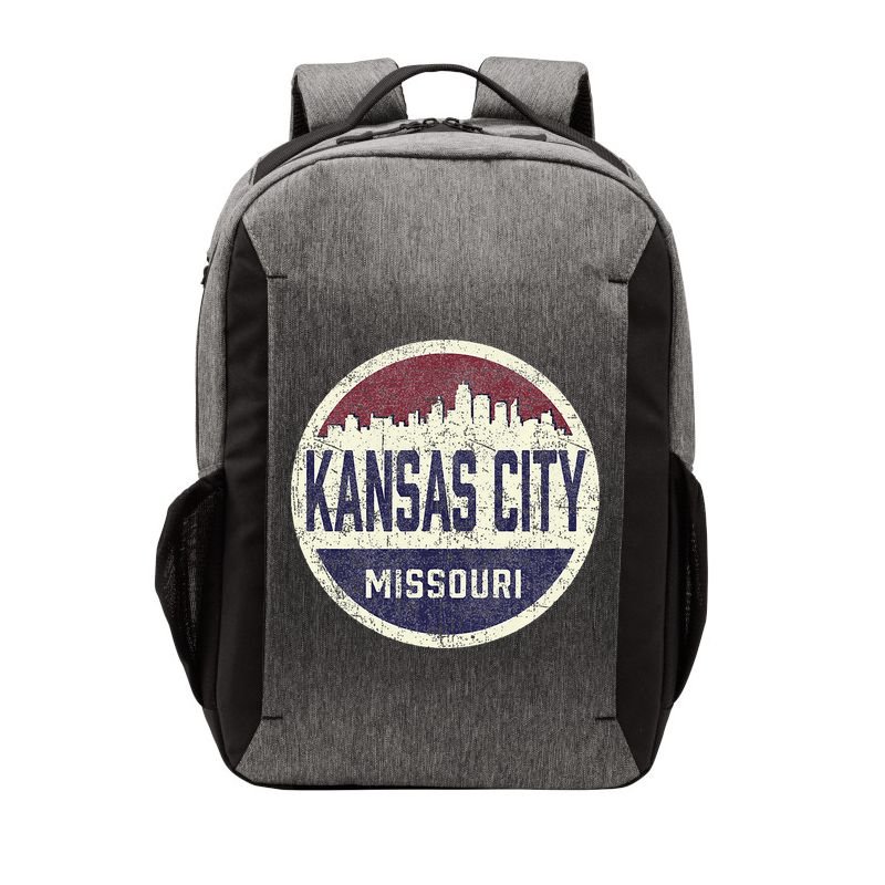 Kansas City Missouri Retro City Skyline Souvenir Vector Backpack