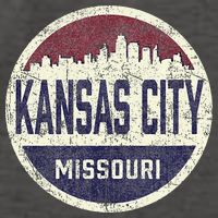 Kansas City Missouri Retro City Skyline Souvenir Vector Backpack