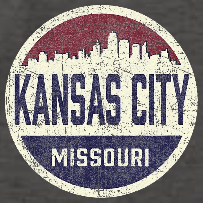 Kansas City Missouri Retro City Skyline Souvenir Vector Backpack