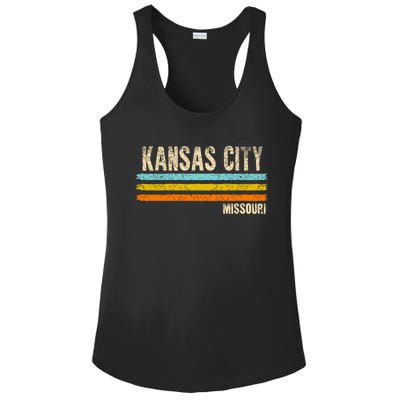 Kansas City Missouri Usa America Retro Meaningful Gift Ladies PosiCharge Competitor Racerback Tank