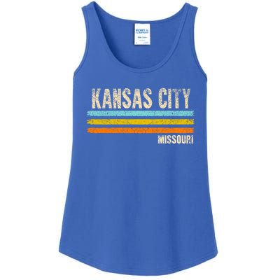 Kansas City Missouri Usa America Retro Meaningful Gift Ladies Essential Tank