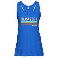 Kansas City Missouri Usa America Retro Meaningful Gift Ladies Essential Flowy Tank