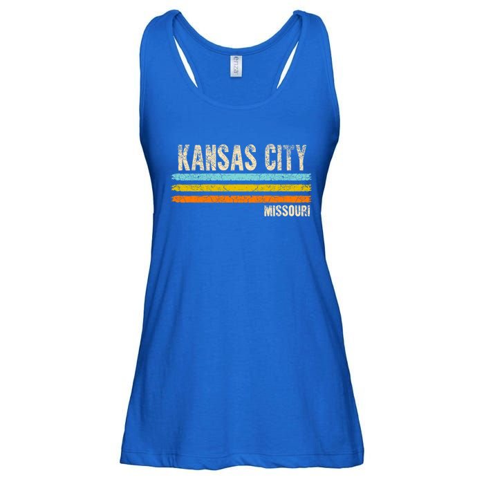 Kansas City Missouri Usa America Retro Meaningful Gift Ladies Essential Flowy Tank