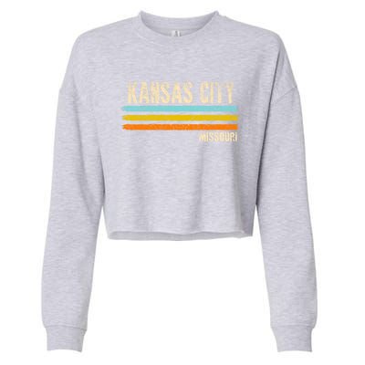 Kansas City Missouri Usa America Retro Meaningful Gift Cropped Pullover Crew