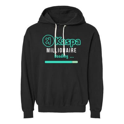 Kaspa Crypto Millionaire Loading Kaspa Miner Crypto Bullrun Garment-Dyed Fleece Hoodie