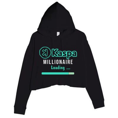 Kaspa Crypto Millionaire Loading Kaspa Miner Crypto Bullrun Crop Fleece Hoodie