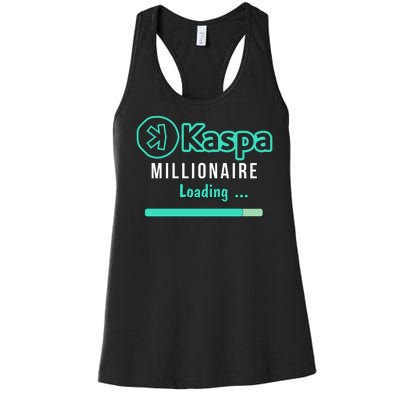 Kaspa Crypto Millionaire Loading Kaspa Miner Crypto Bullrun Women's Racerback Tank