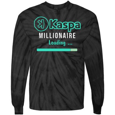 Kaspa Crypto Millionaire Loading Kaspa Miner Crypto Bullrun Tie-Dye Long Sleeve Shirt