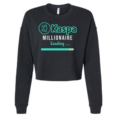 Kaspa Crypto Millionaire Loading Kaspa Miner Crypto Bullrun Cropped Pullover Crew