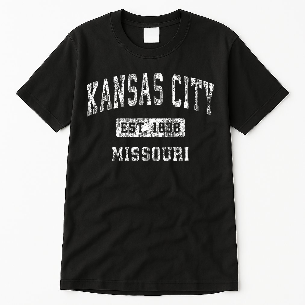 Kansas City Missouri Mo Vintage Established Kc Sports Tall T-Shirt