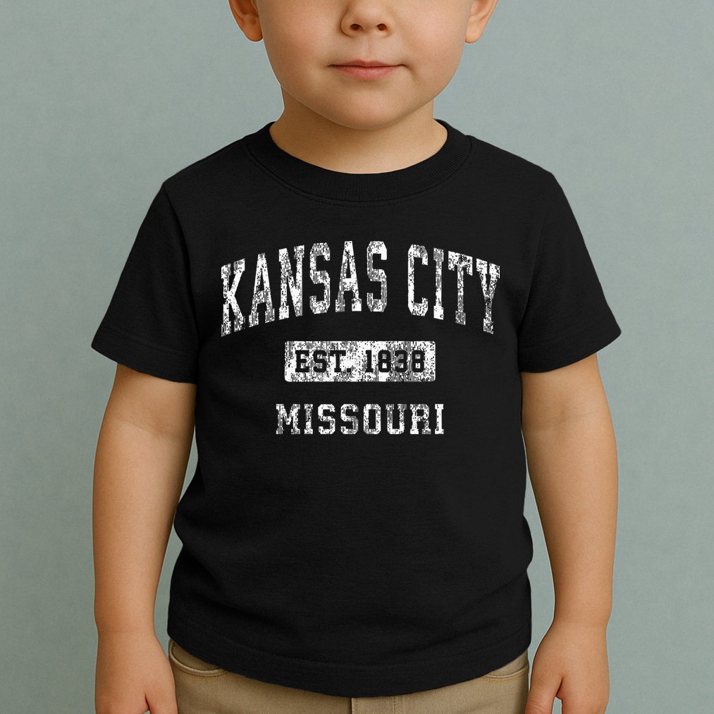 Kansas City Missouri Mo Vintage Established Kc Sports Toddler T-Shirt