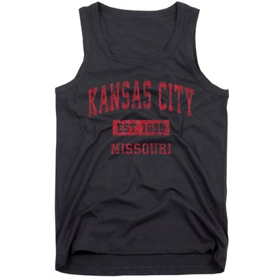 Kansas City Missouri Mo Vintage Sports Design Tank Top