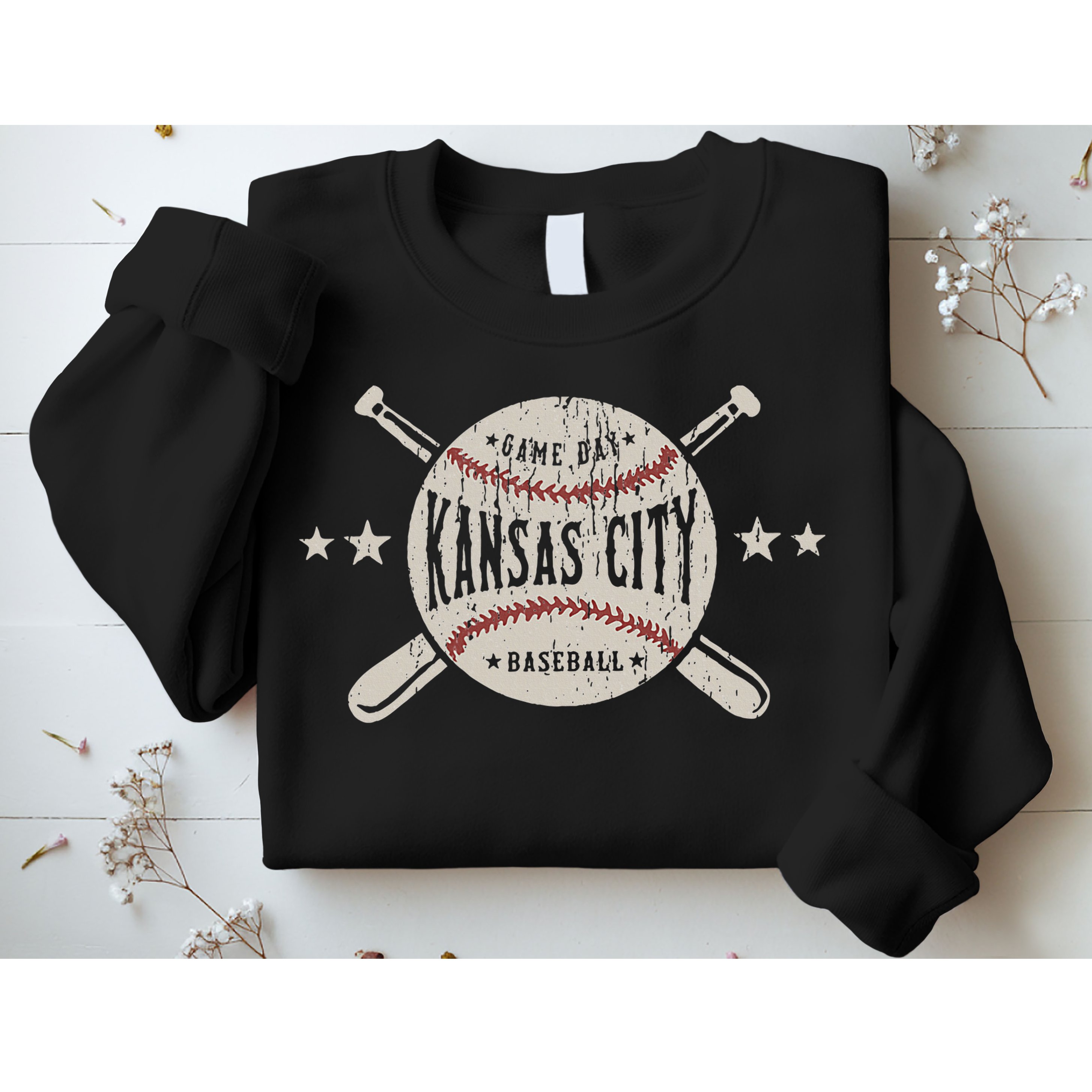 Kansas City Missouri Kc Vintage Baseball Sweatshirt