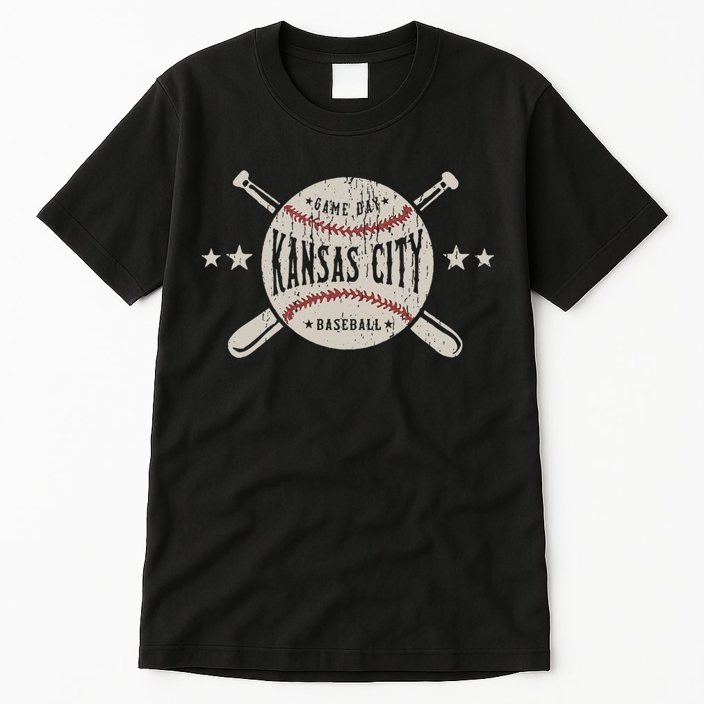 Kansas City Missouri Kc Vintage Baseball Tall T-Shirt