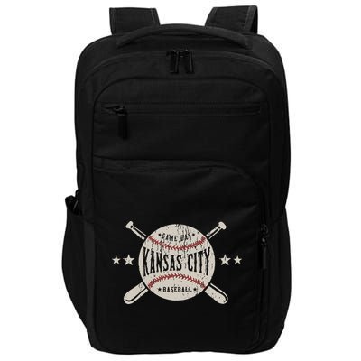 Kansas City Missouri Kc Vintage Baseball Impact Tech Backpack