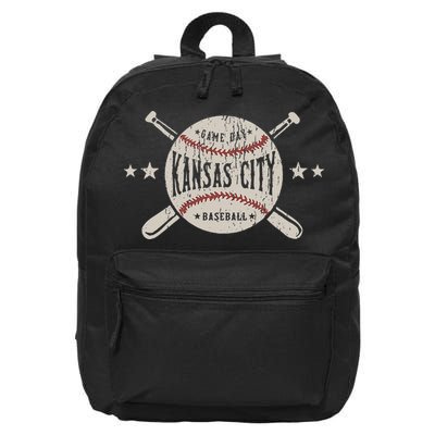 Kansas City Missouri Kc Vintage Baseball 16 in Basic Backpack