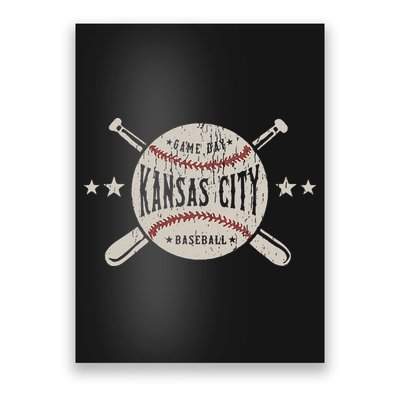 Kansas City Missouri Kc Vintage Baseball Poster