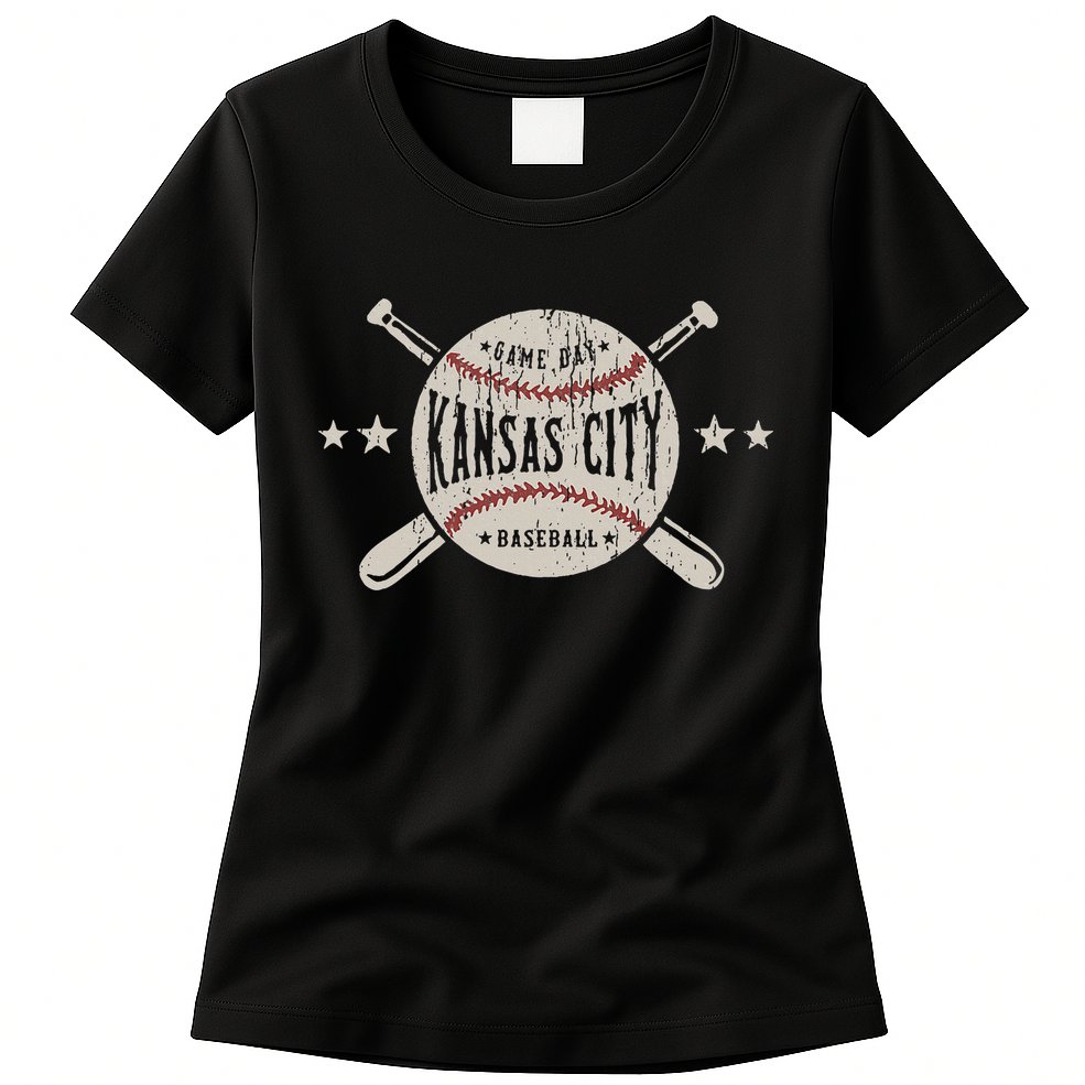 Kansas City Missouri Kc Vintage Baseball Womens T-Shirt