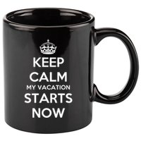 Keep Calm My Vacation Starts Now 11oz C Handle Ceramic Mug