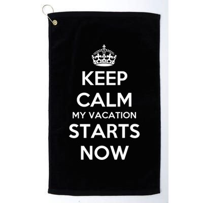 Keep Calm My Vacation Starts Now Golf Towel