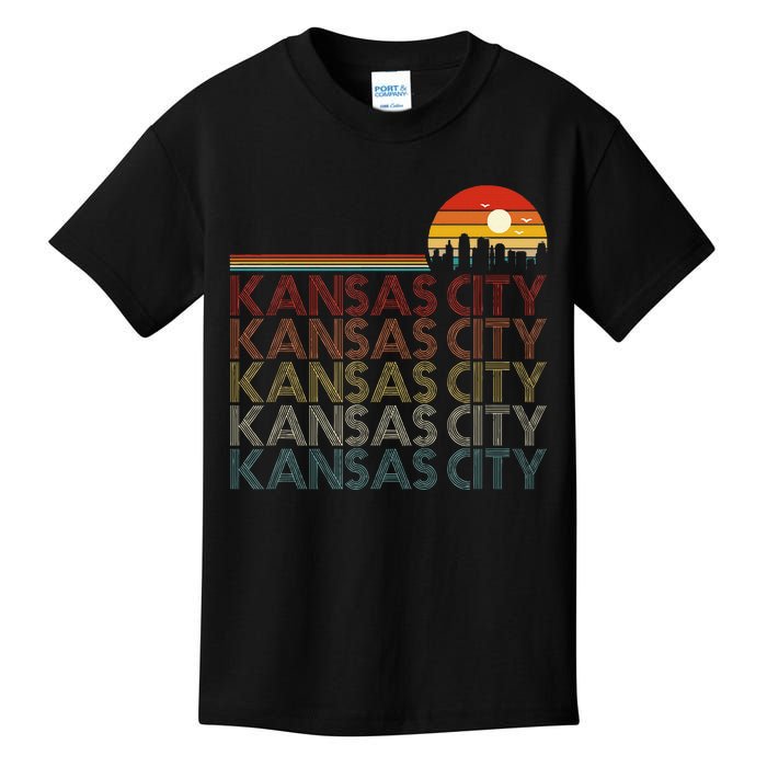 Kansas City Missouri Retro Vintage 80s Style Kansas City Kids T-Shirt