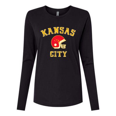 Kansas City Missouri Pride Love Gift KC Retro Womens Cotton Relaxed Long Sleeve T-Shirt