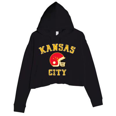 Kansas City Missouri Pride Love Gift KC Retro Crop Fleece Hoodie