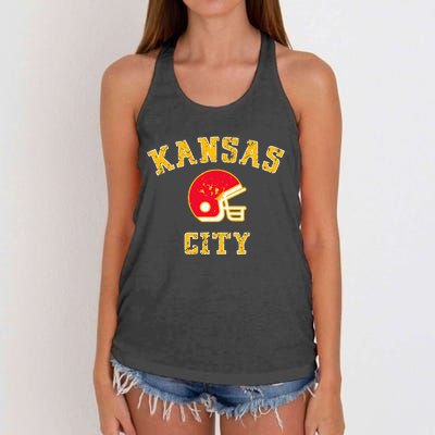 Kansas City Missouri Pride Love Gift KC Retro Women's Knotted Racerback Tank