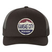 Kansas City Missouri Retro City Skyline Souvenir Yupoong Adult 5-Panel Trucker Hat