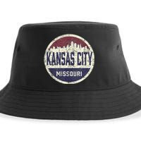 Kansas City Missouri Retro City Skyline Souvenir Sustainable Bucket Hat