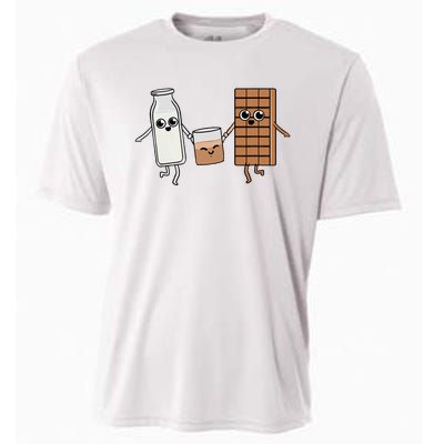 Kawaii Chocolate Milk Chocolate Milk Lover Cooling Performance Crew T-Shirt