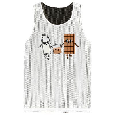 Kawaii Chocolate Milk Chocolate Milk Lover Mesh Reversible Basketball Jersey Tank