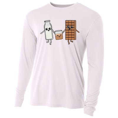 Kawaii Chocolate Milk Chocolate Milk Lover Cooling Performance Long Sleeve Crew