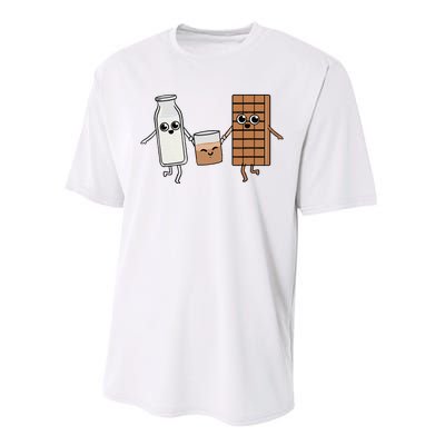 Kawaii Chocolate Milk Chocolate Milk Lover Performance Sprint T-Shirt