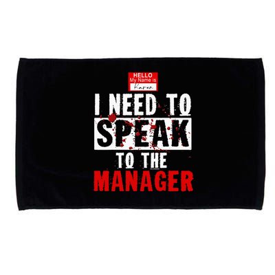 Karen Costume Manager Meme Halloween Outfit Microfiber Hand Towel